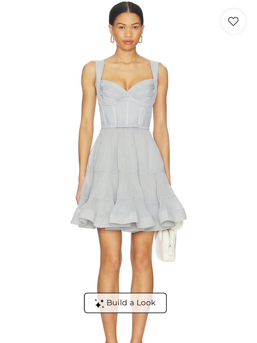 Zimmerman Pleated Draped Mini Dress in Steel Blue NWT Sz M / 2
